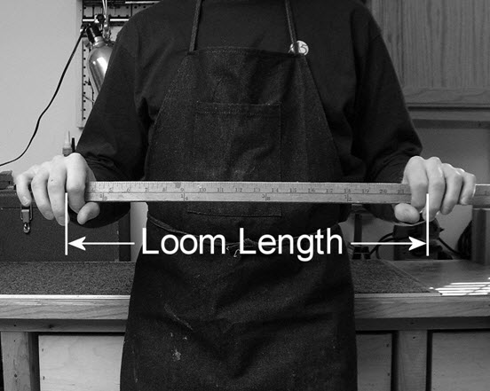 Measuring the loom length for a Greenland paddle